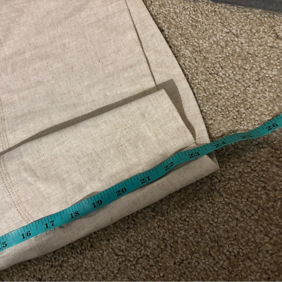 NWT Banana Republic Linen Wide Leg Cropped Pull On Pants in Flax Medium - Picture 10 of 10